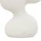 18" White Polystone Abstract Curved Shaped Sculpture Décor